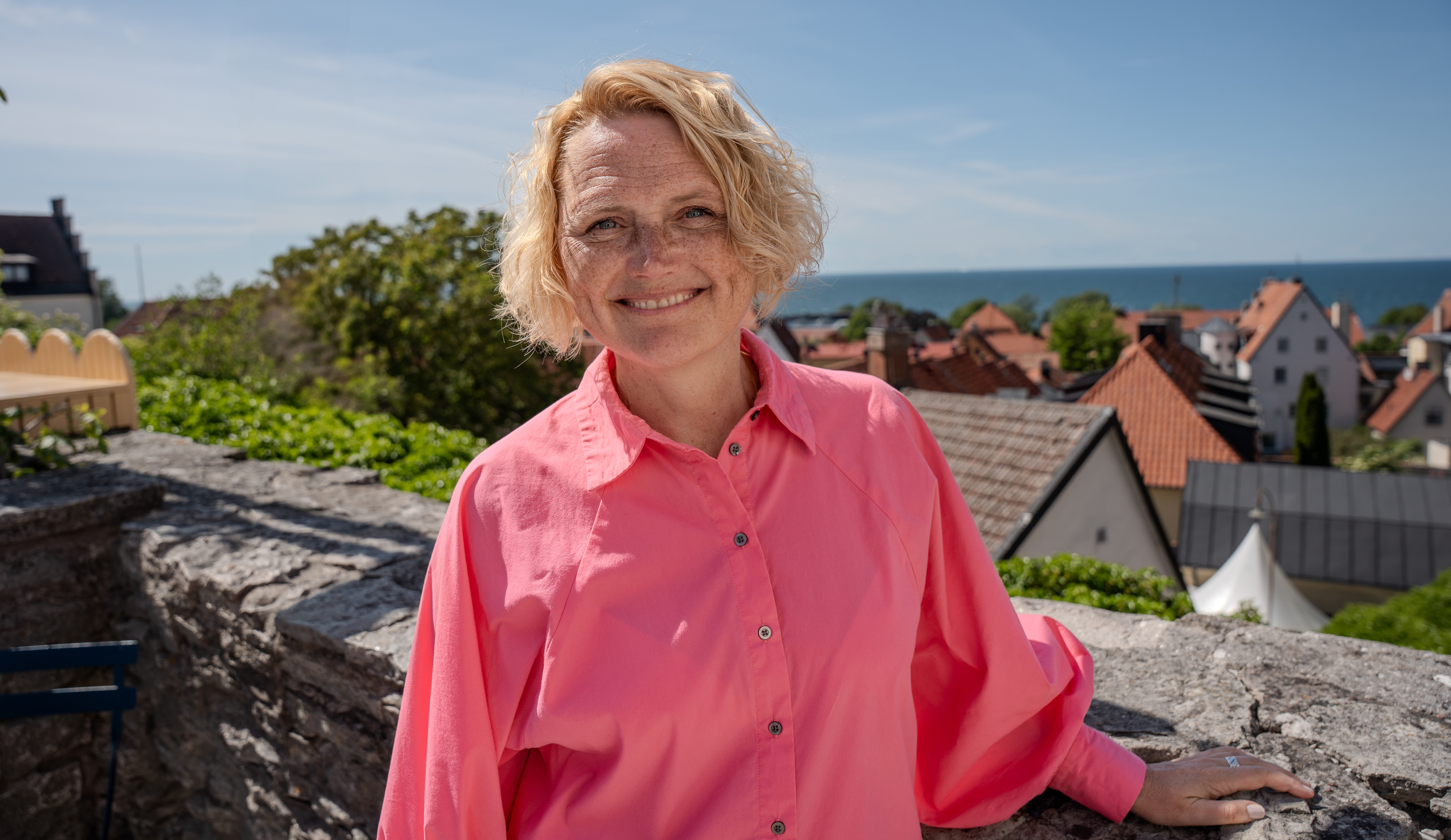 Bild på Anna-Karin Hatt, partiledare för Centerpartiet.