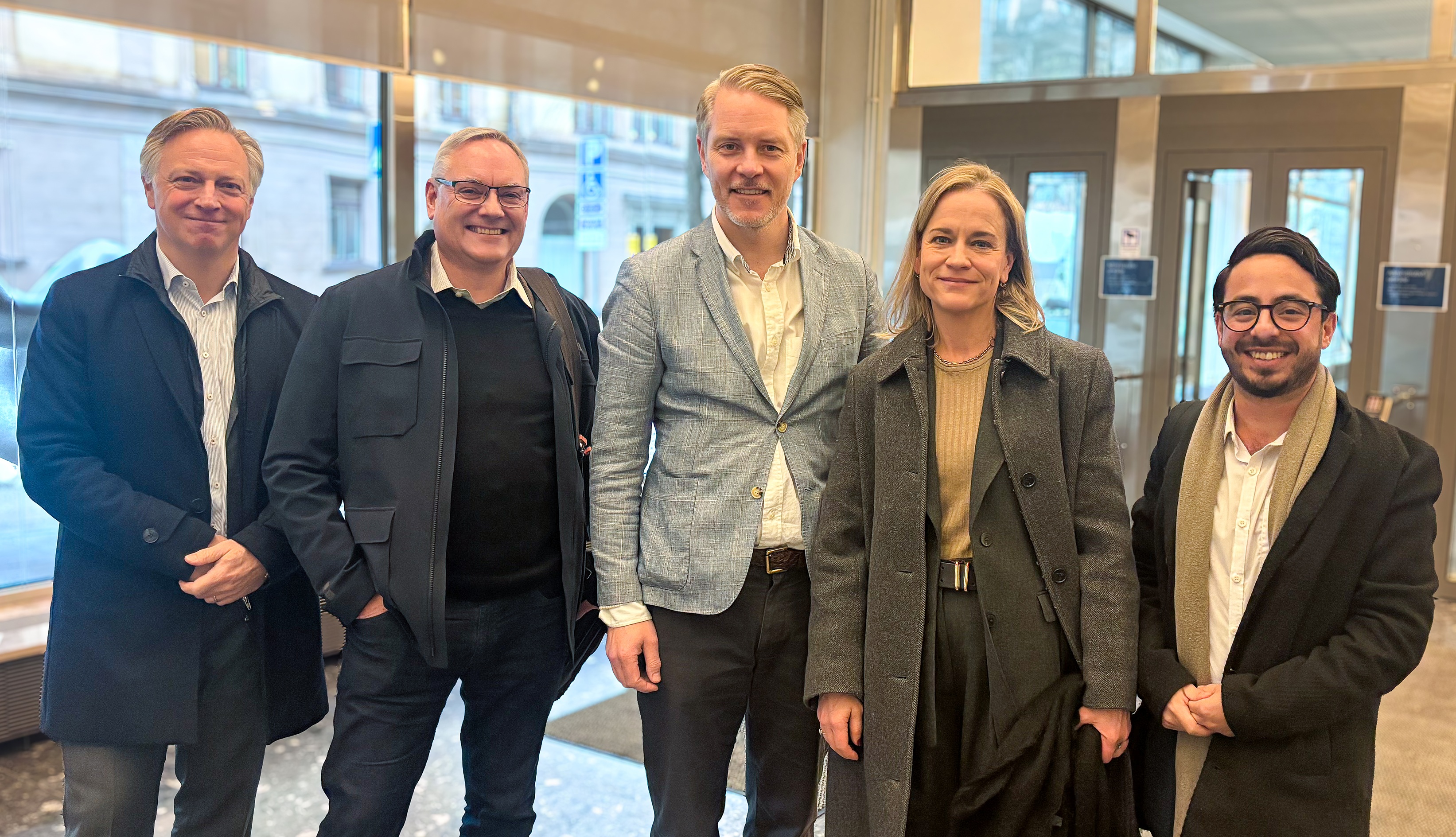 Allan Åberg, Paues Åberg Communications, Erik Mauritzon, Åtta45, statssekreterare Lars Hjälmered, Eva Glückman och Jakob Steinstö, Grafiska Företagen.
