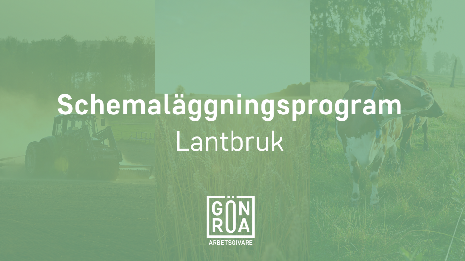 Introduktion till schemaläggningsprogram - lantbruk