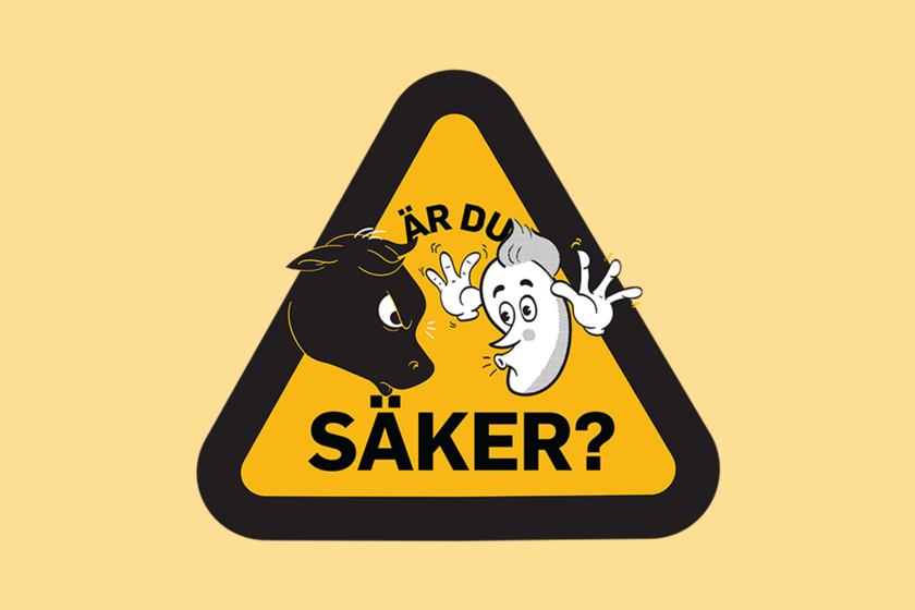 Bild på triangeln "Är du säker?"