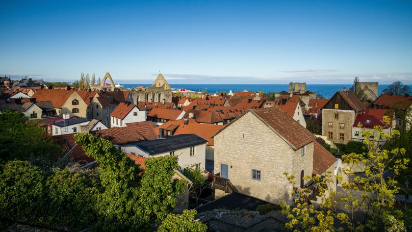 Bild över Visby.