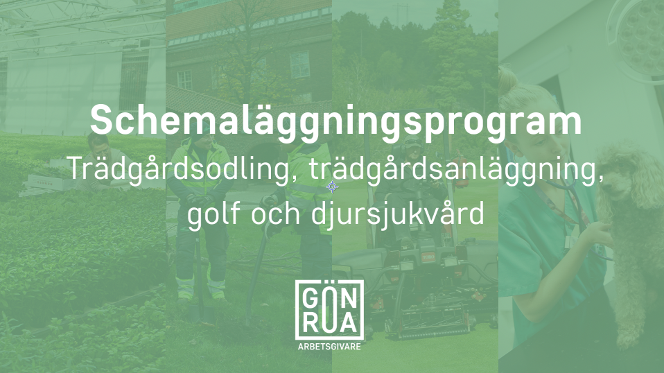 Introduktionsfilm till schemaläggningsprogram - trädgårdsodling, trädgårdsanläggning, golf och djursjukvård