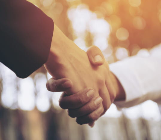 Bild på handslag.