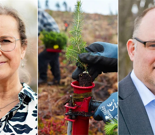 Annika Bergman, Ordförande Gröna arbetsgivare, och Magnus Bergman, Ordförande Skogssektionen Gröna arbetsgivare.