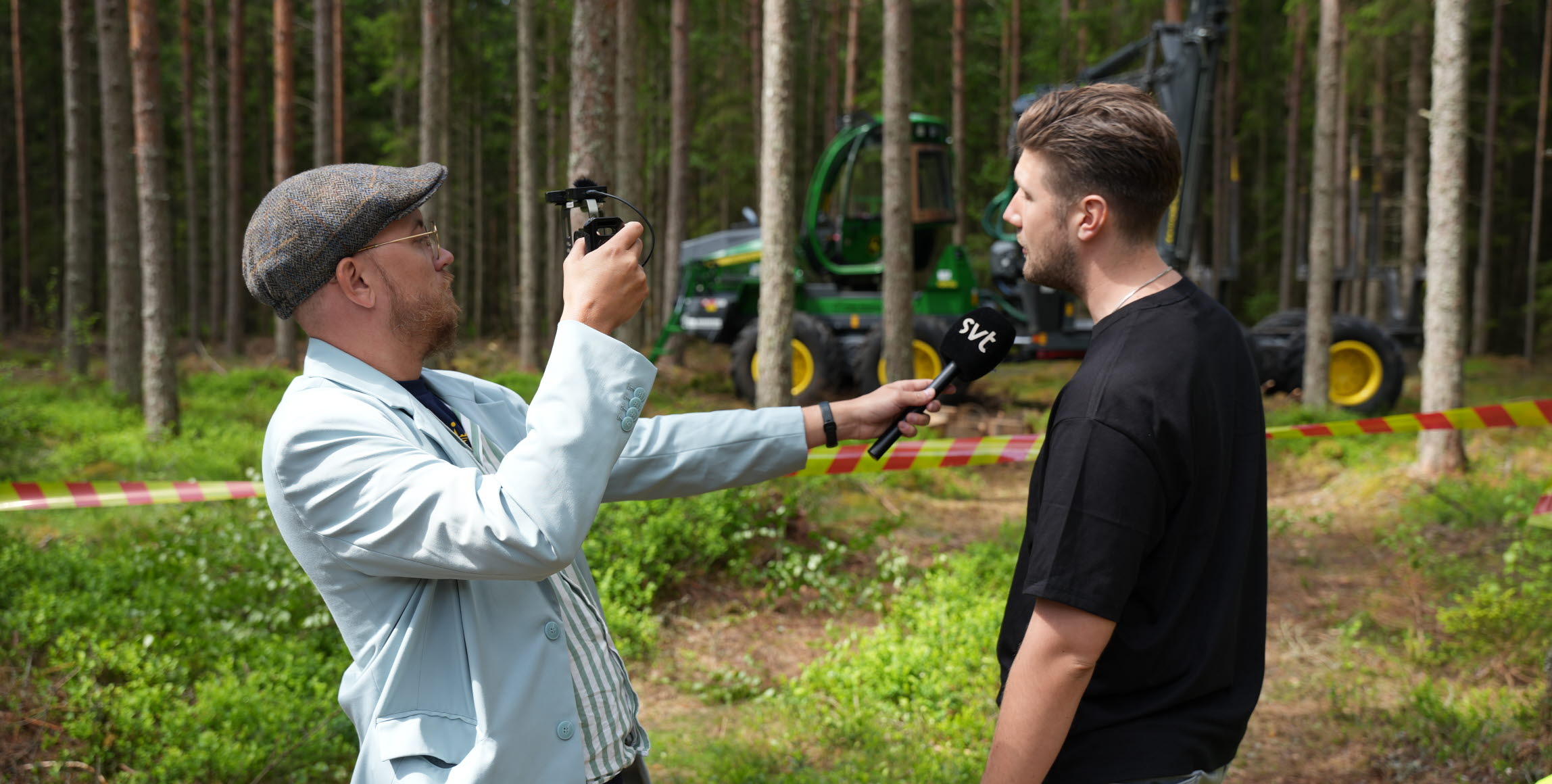 SVT var på plats för att göra reportage om tävlingen, här i intervju med gamern Maurice Hill, även känd som L22.