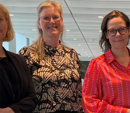 Lena-Liisa Tengblad, vd Gröna arbetsgivare, Emma Terander, chef arbetsmarknad Gröna arbetsgivare, Maria Malmer Stenergard, migrationsminister, och Olle Nykvist, opinionsbildare Gröna arbetsgivare.