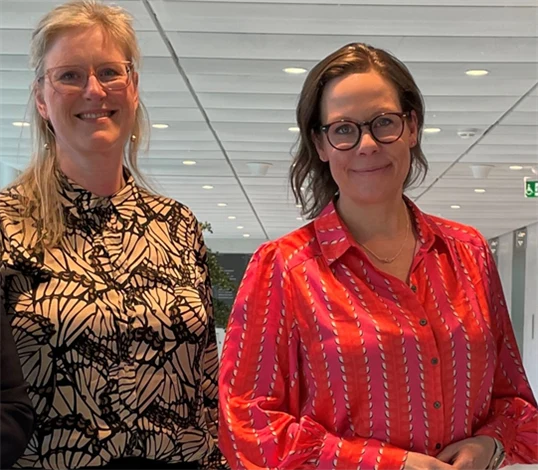 Lena-Liisa Tengblad, vd Gröna arbetsgivare, Emma Terander, chef arbetsmarknad Gröna arbetsgivare, Maria Malmer Stenergard, migrationsminister, och Olle Nykvist, opinionsbildare Gröna arbetsgivare.