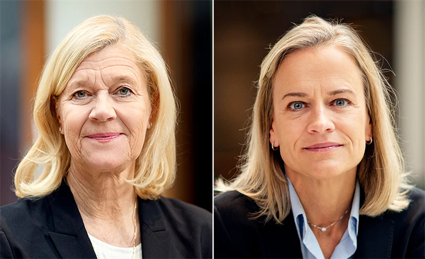 Lena-Liisa Tengblad, vd Gröna arbetsgivare, och Eva Glückman, vd på Grafiska Företagen.