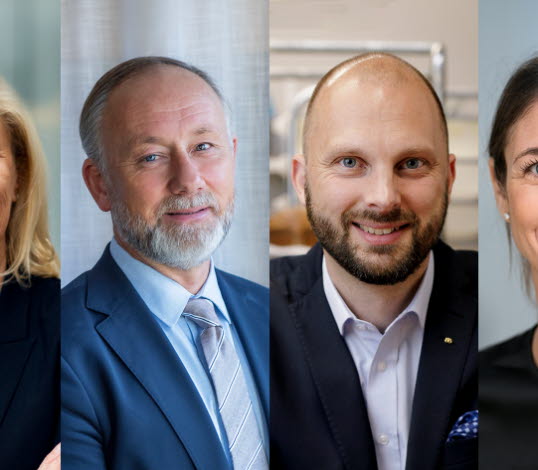 Kollage med Lena-Liisa Tengblad, Jonas Siljhammar, Martin Lundell och Irene Waldemarson.