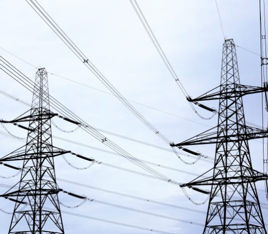 Bild på kraftledning.